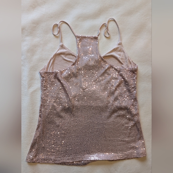 Dynamite Women's Y2K Sequin Pink Camisole Top Size M - Picture 7 of 14